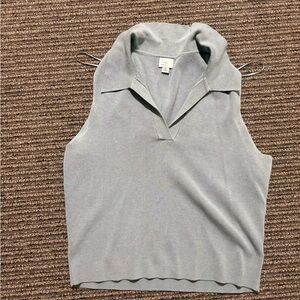 a new day Light Gray Sleeveless Blouse